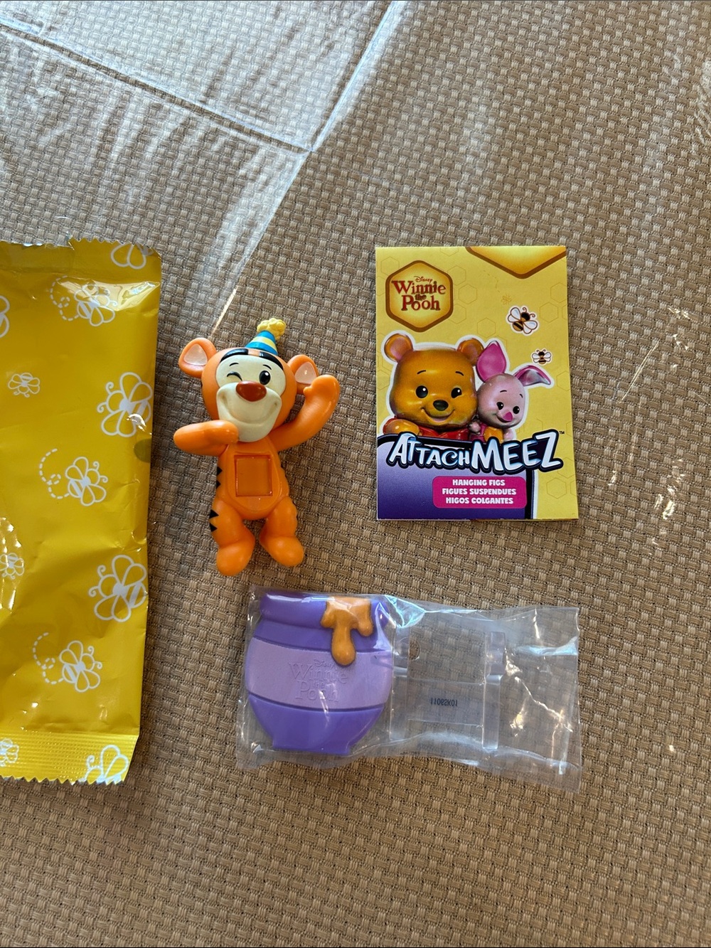 Tigger Party Hat Attachmeez with Purple Honey Pot and Stand for Display